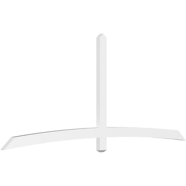 Ekena Millwork Bellingham Architectural Grade PVC Gable Bracket, 108"W x 45"H x 2"D x 4"F, 10/12 Pitch GBP108X45X0204BEL00 - main